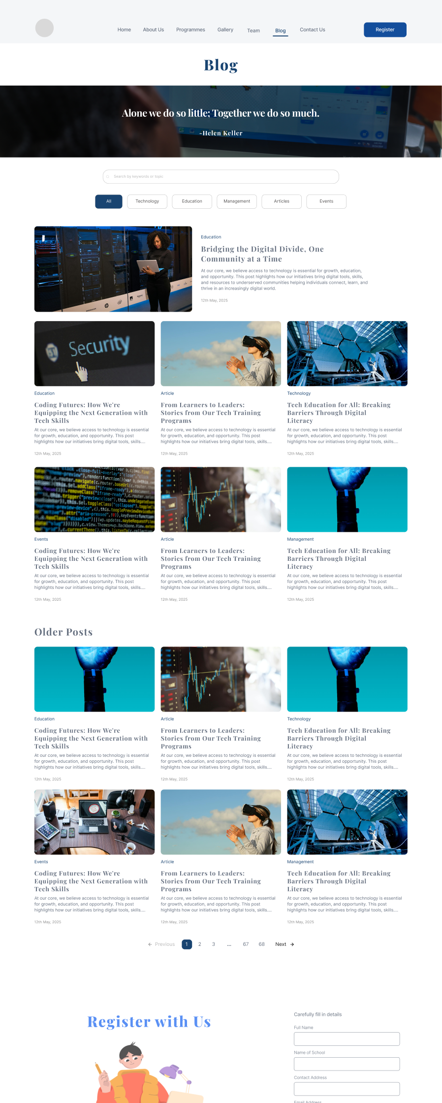Tech Opp Blog listing page