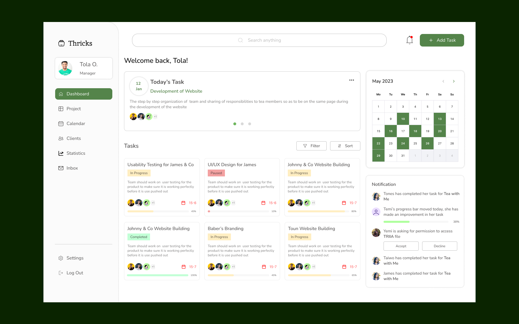 Task Management Dashboard